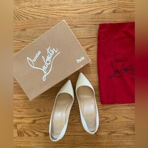 Christian Louboutin Kate white 85mm- 37.5